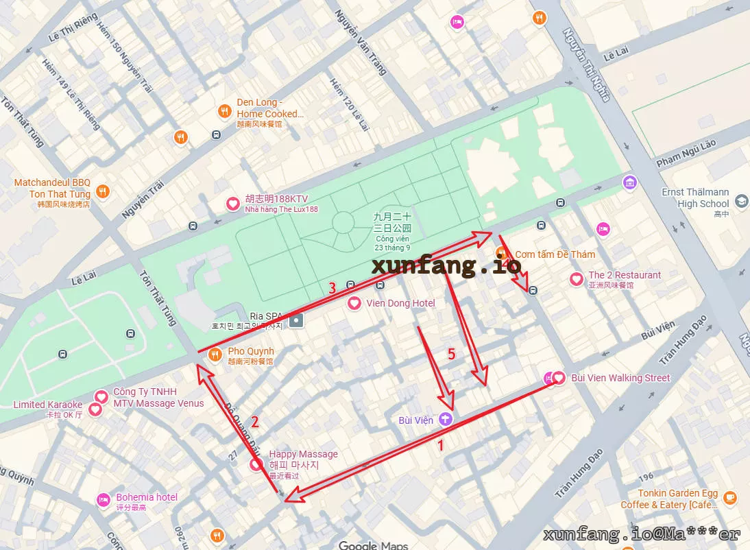 胡志明范五老街地图解析 配图 1