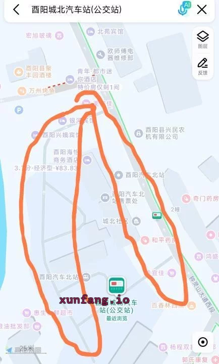 巴南区 酉阳汽车站附近站街白天活跃 现场图 1