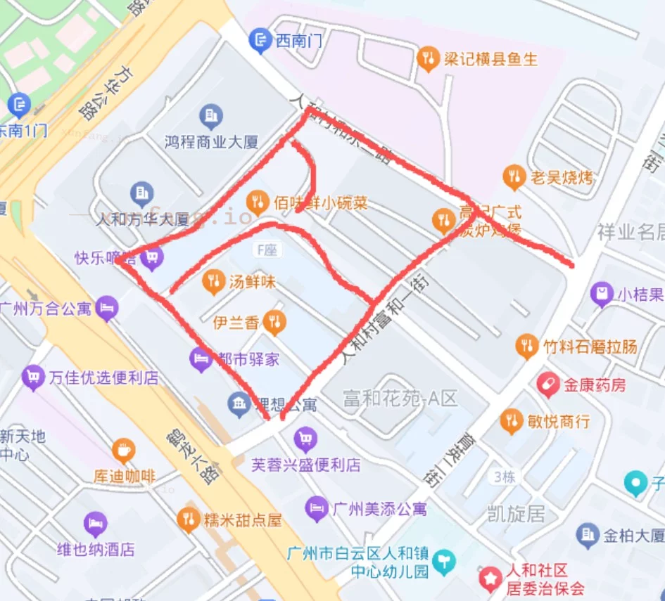 广州市 白云区 富和花苑门口 现场图 1