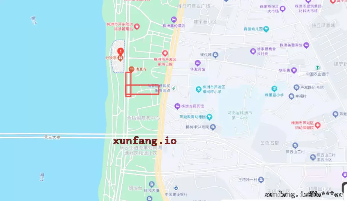 株洲市 芦淞区 分袂亭对面的破旧房子附近 现场图 1