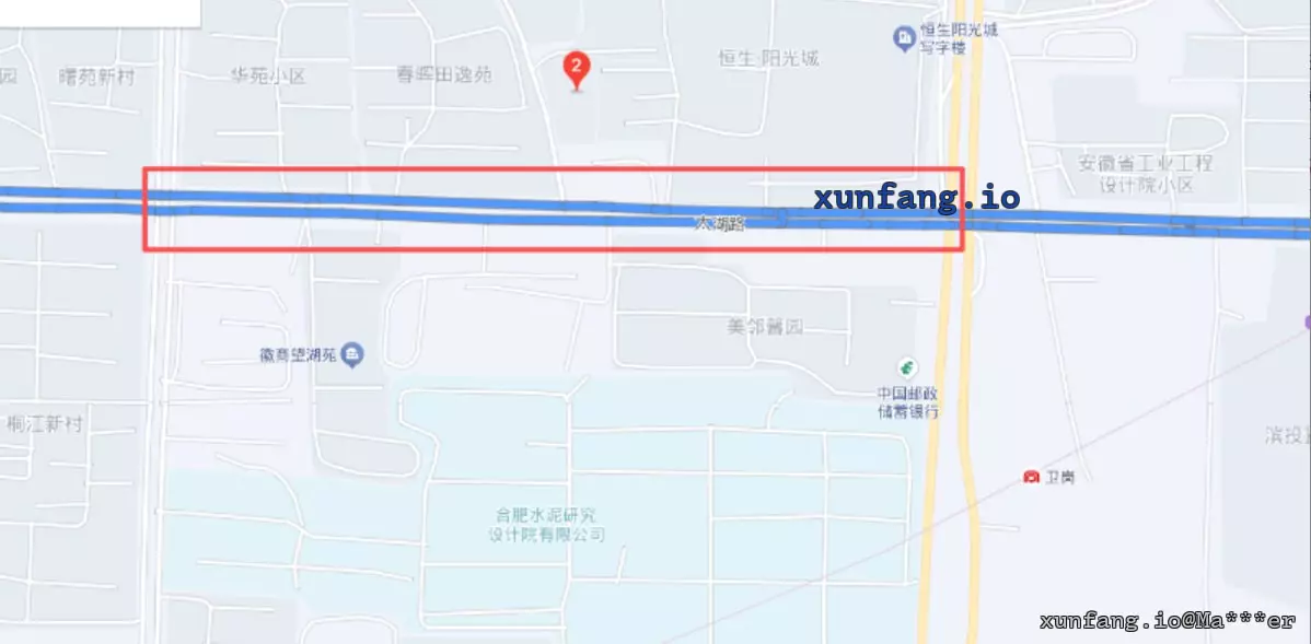 合肥市 蜀山区 太湖路（桐城路与徽州大道之间路段北侧） 现场图 1