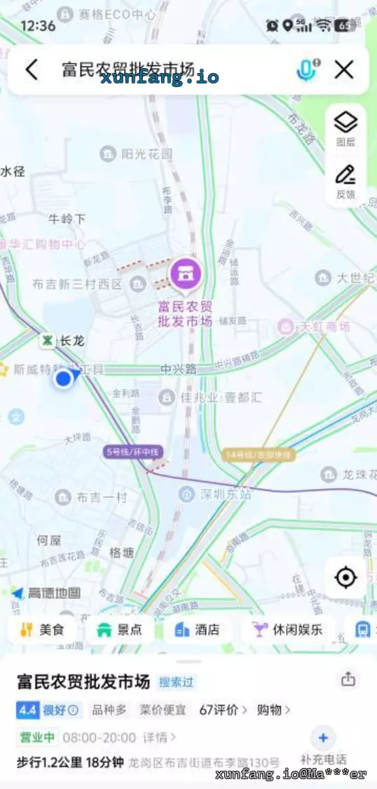 深圳市 龙岗区 布吉铁路市场、富民农贸批发市场周边 现场图 1
