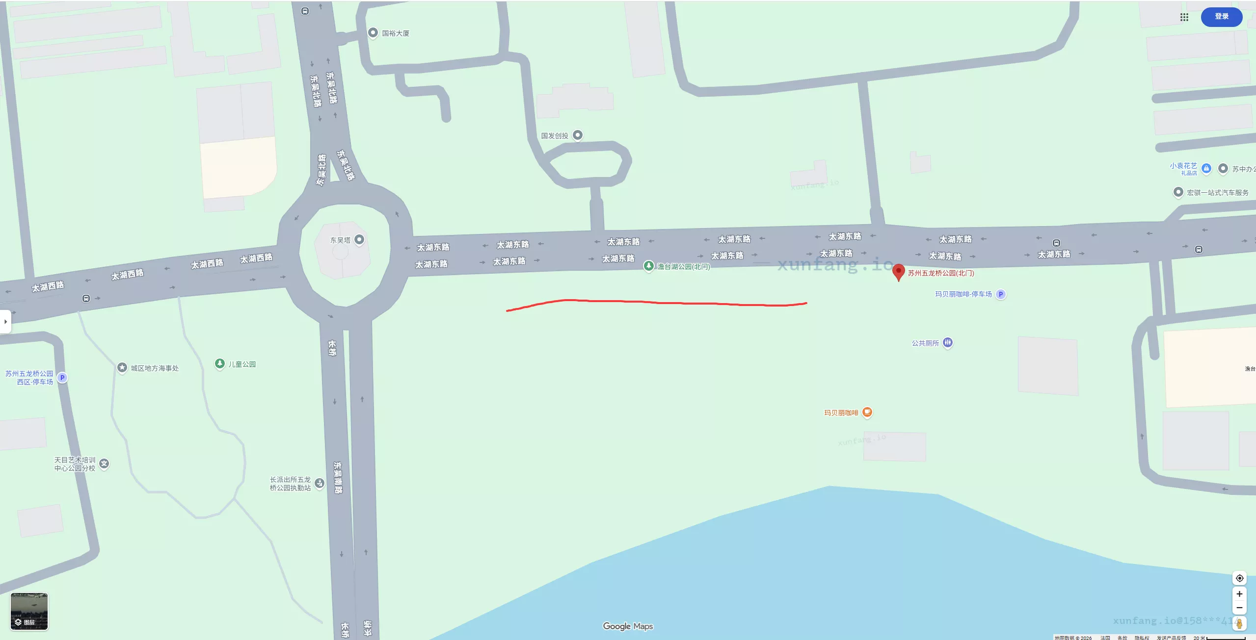 苏州市 吴中区 公园小路里面，一条路上很黑可能看不清，靠入口的几个年纪比较大，里面的稍微年轻一点 现场图 1